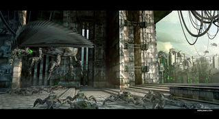 Illustration for article titled A vast tree manufacturing plant dominated the geoengineering facilities